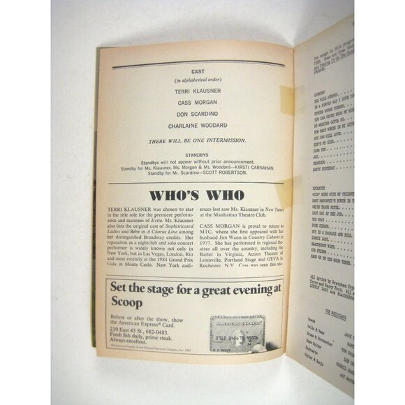 Hang On To The Good Times Showbill Manhattan Theatre Club Cryer Nancy Ford 1985 - Picture 3 of 6